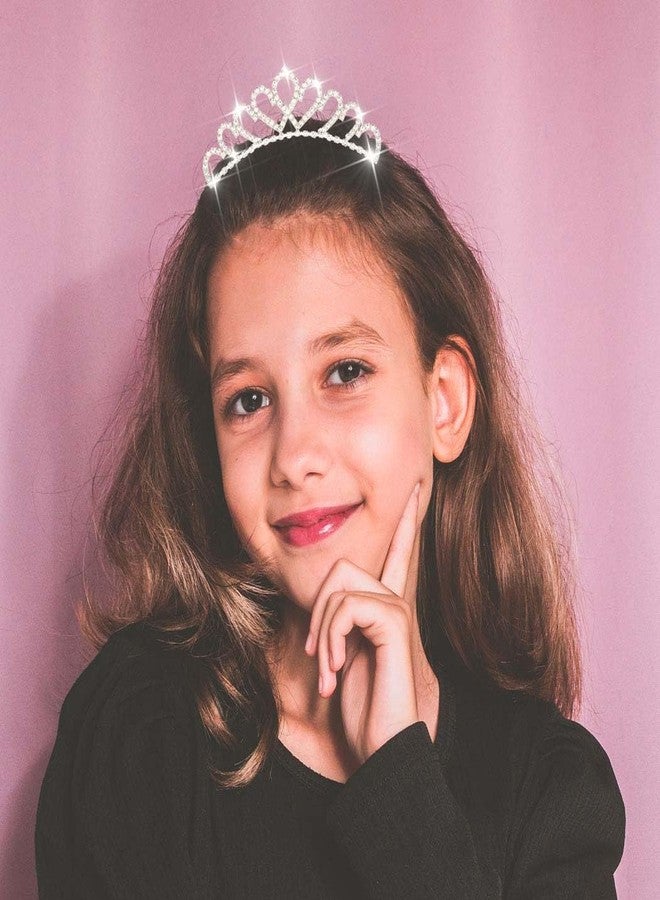 يان مشط شعر صغير مرصع بأحجار الراين من يان، فضي اللون، على شكل تاج صغير، مناسب للفتيات - Image 2